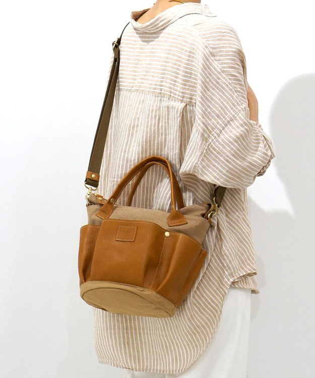 FOLNA RD レザー2WAYガーデンバッグ キャメル