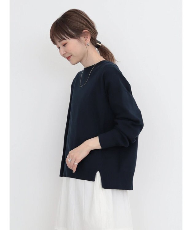 AMERICAN HOLIC 前振りニットプルオーバー Navy