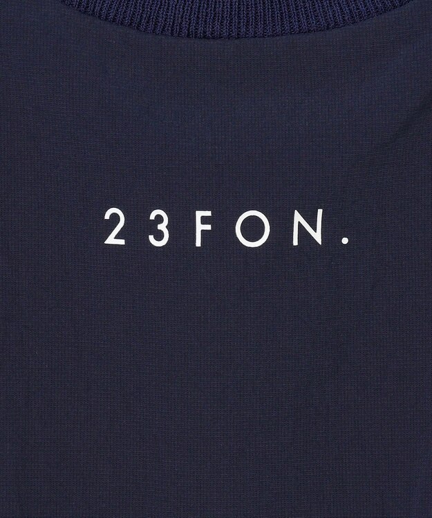 23区GOLF 【23Fondation/WOMEN】レイヤード風 コンビモックネック ネイビー系