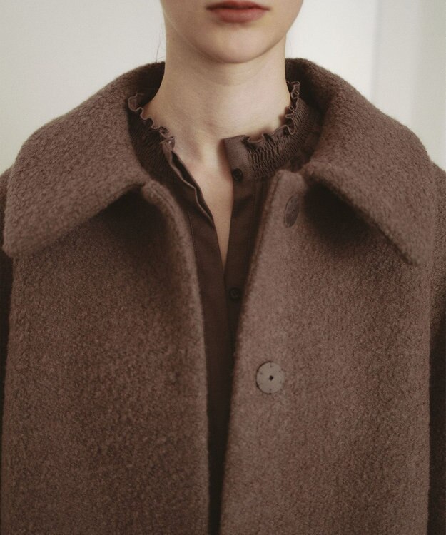 #Newans 【昨年即完売コート新色追加！】プードルコクーンコート モカブラウン