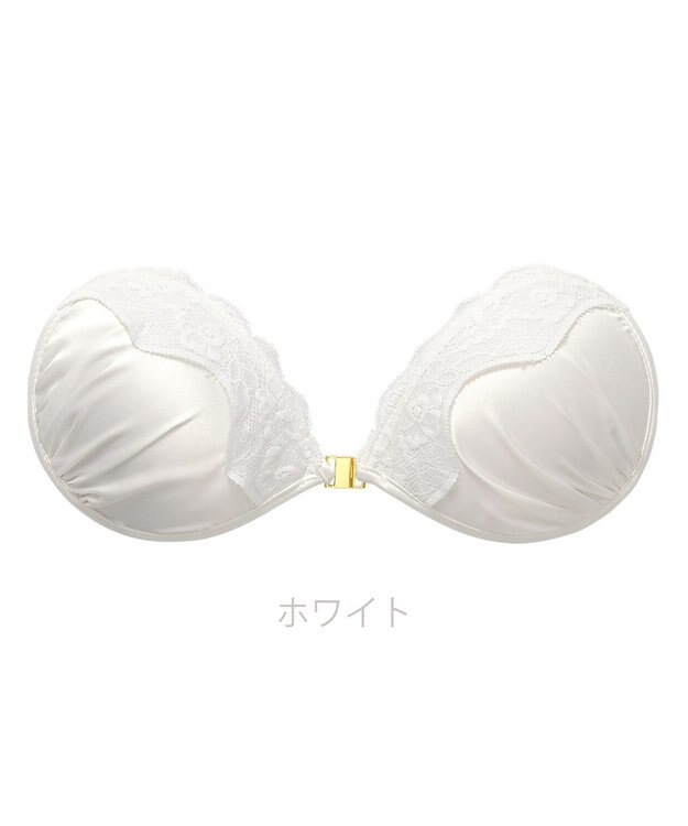 BRADELIS New York 【NuBra / ナチュラルタイプ】ヌーブラ・エアーライト クラリス デザインヌーブラ ストラップレス バックレス ホワイト