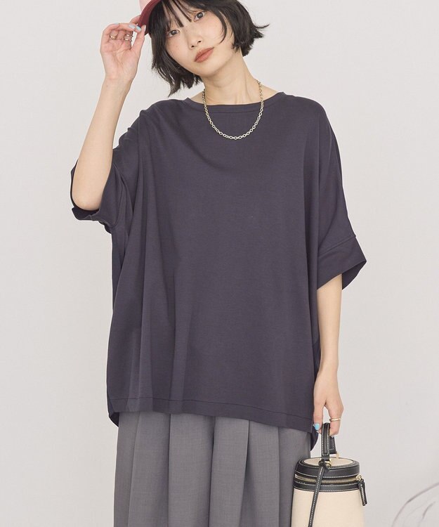 AMERICAN HOLIC 異素材コクーンプルオーバー Navy