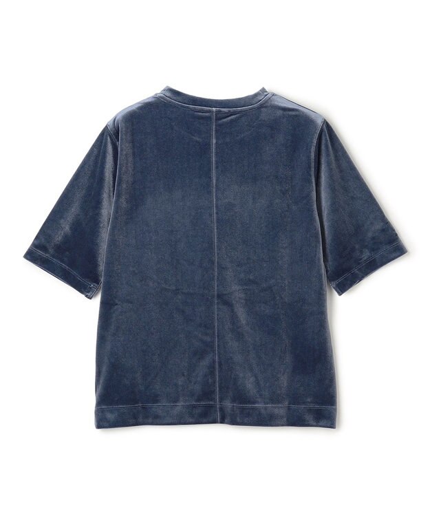 UNFILO ストレッチベロア Tシャツ ブルーグレー