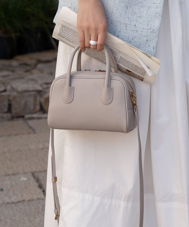 style code [Lyrss/リルス]牛革　ボストンバッグ ベージュ