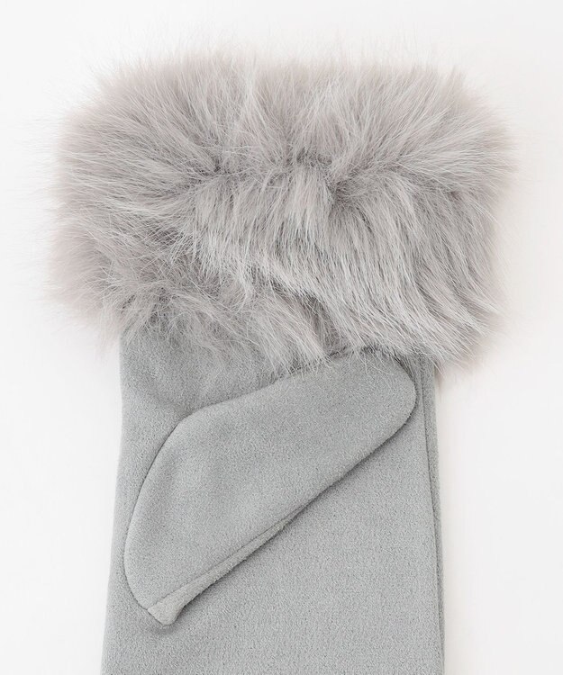 TOCCA 【百田夏菜子さん着用】FAKE SUEDE FUR HANDWARMER 手袋 ライトグレー系