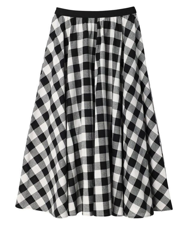 Green Parks ・ｆｕｒｒｙ　ｒａｔｅ　ギンガムバイアススカート Black