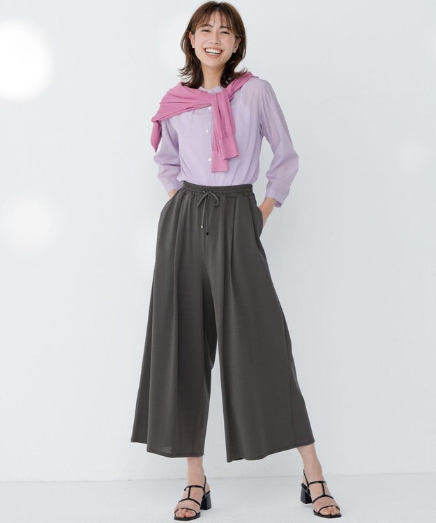 組曲 ナローストラップサンダル ブラック系