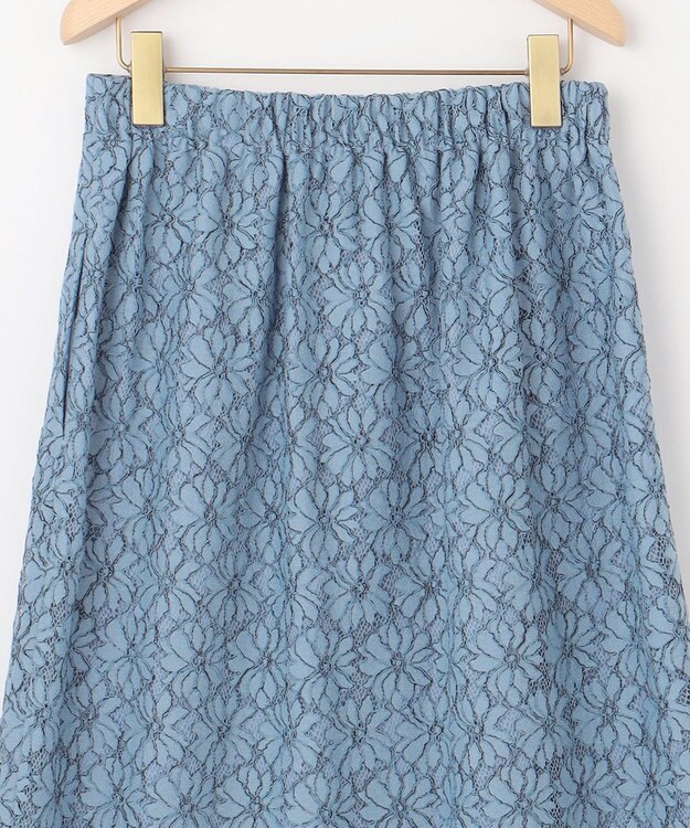 組曲 S マーガレットフラワーレース スカート ブルー系