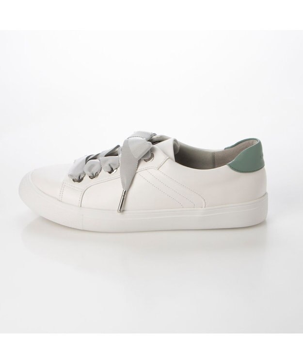 MODE ET JACOMO <carino>【レイン対応】【軽量】リボンスニーカー ホワイトコンビ