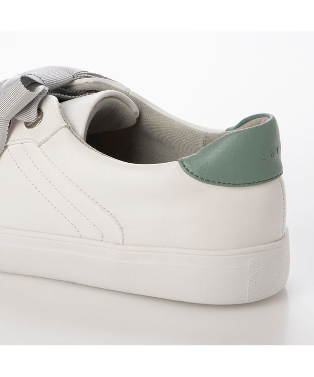 MODE ET JACOMO <carino>【レイン対応】【軽量】リボンスニーカー ホワイトコンビ