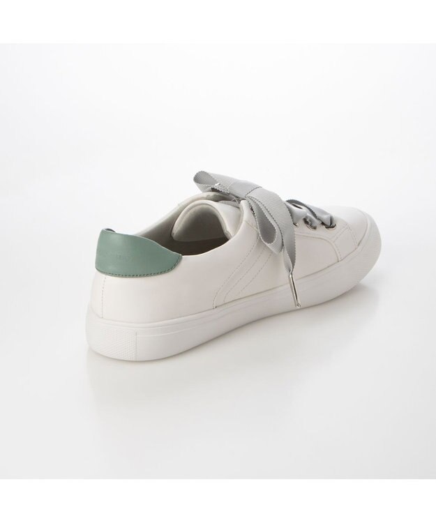 MODE ET JACOMO <carino>【レイン対応】【軽量】リボンスニーカー ホワイトコンビ