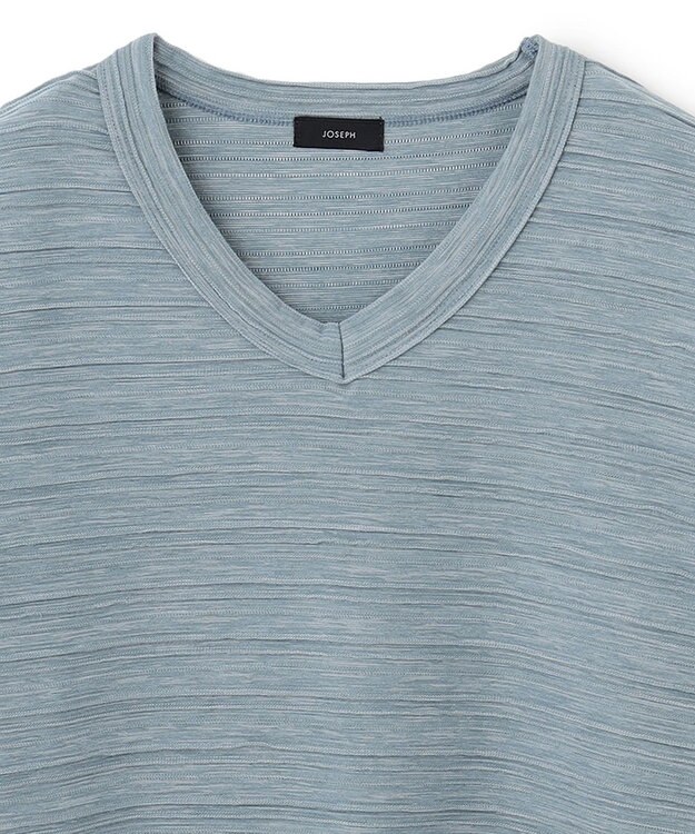 JOSEPH HOMME ストームリップル Vネックカットソー ダルブルー系