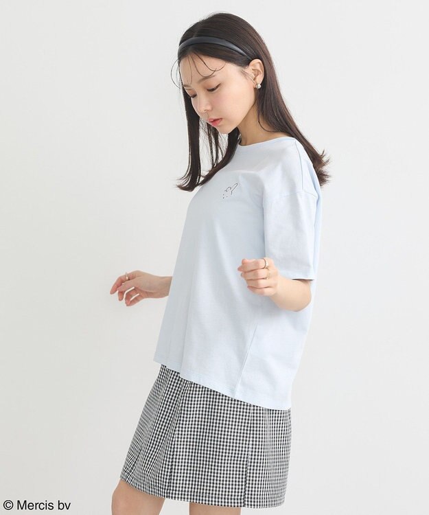 earth music&ecology ｍｉｆｆｙ／ｅａｒｔｈ　ミッフィーフレンズレギュラーＴ Light Blue