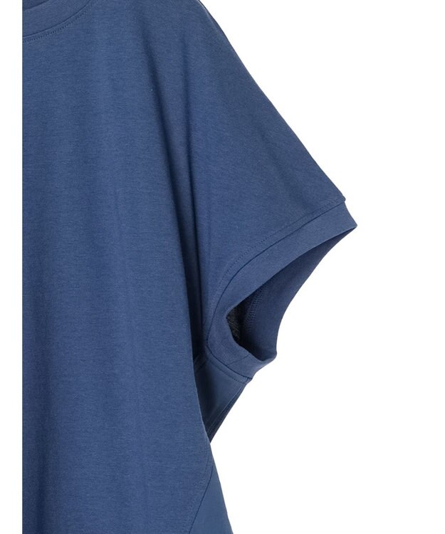 Green Parks フレンチスリーブ脇ドッキングカットプルオーバー Blue