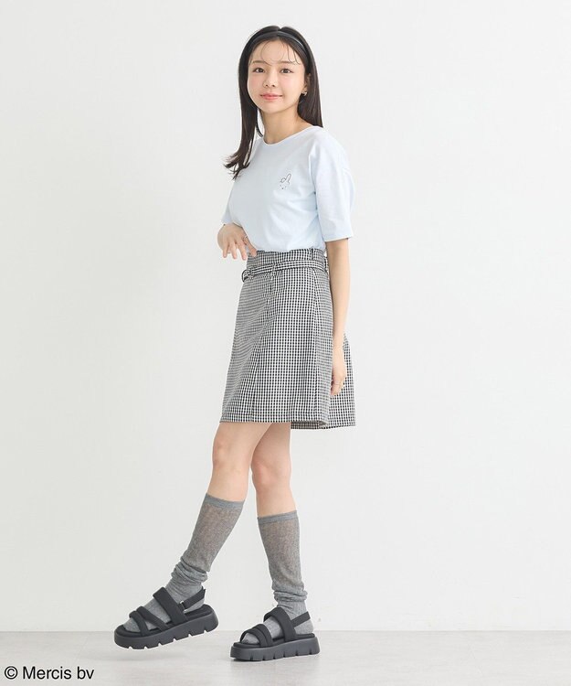 earth music&ecology ｍｉｆｆｙ／ｅａｒｔｈ　ミッフィーフレンズレギュラーＴ Light Blue