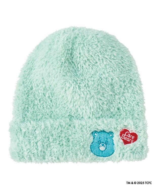MOONBAT Care Bears(ケアベア) ボリュームへアリービーニー ニット帽 帽子 手洗い可能 ミントグリーン