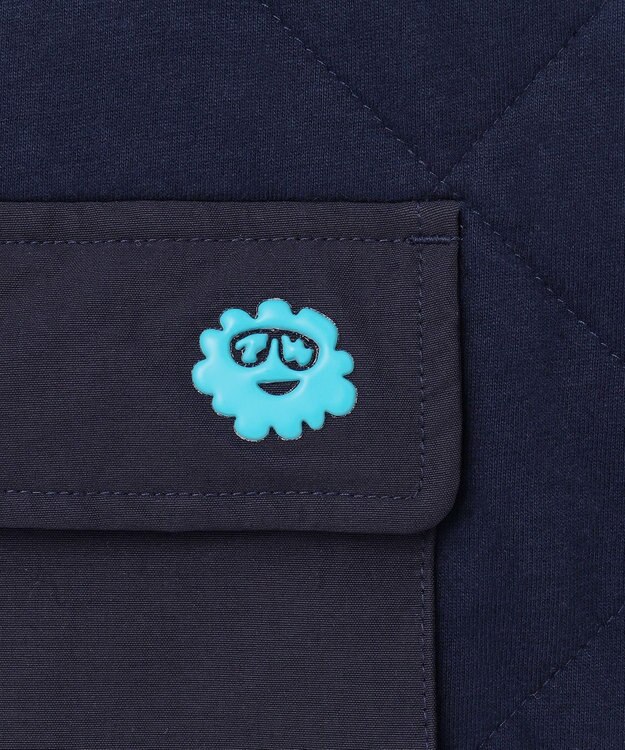 PW CIRCULUS 【裏地付き/防寒】【WOMEN】キルティングスエットプルオーバー ネイビー系