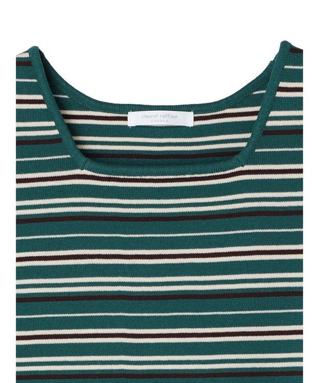 Green Parks スクエアネックニットタンクトップ Charcoal Gray