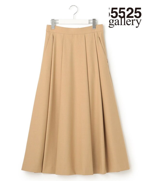 23区 【23区 | 5525gallery】ウールストレッチ フレア スカート ベージュ系