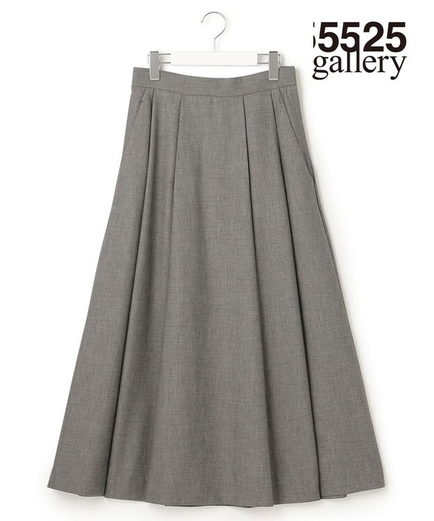 23区 【23区 | 5525gallery】ウールストレッチ フレア スカート グレー系