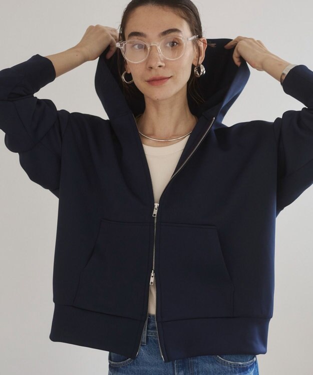 WEGO 【ANGIE VINTAGE】ダンボール ダブルジップパーカー フーディー ネイビー