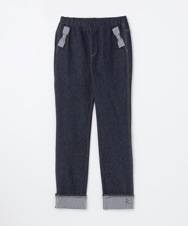 組曲 KIDS 【150-160㎝】デニムニット パンツ ネイビー系