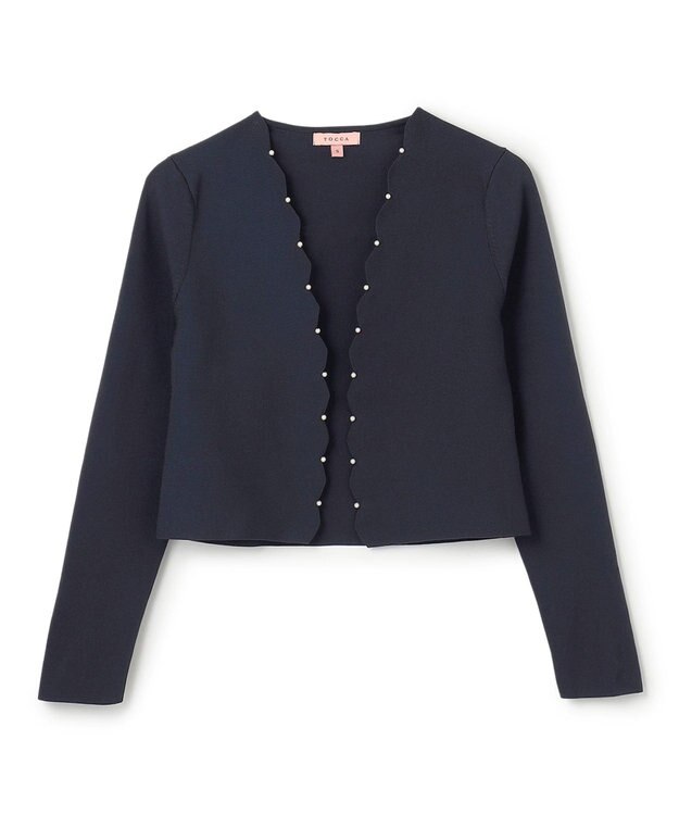 TOCCA 【洗える】SCALLOP ボレロ ネイビー