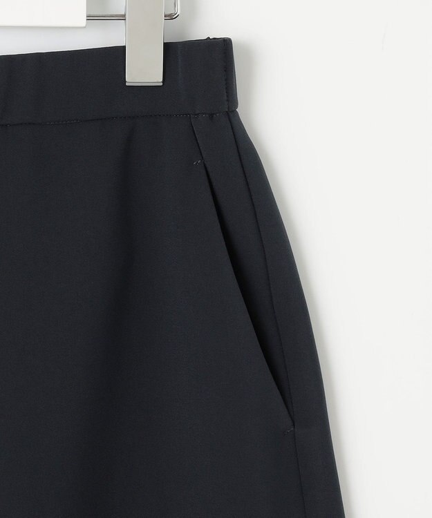 自由区 L 【19号サイズまで展開・セットアップ対応】トリアセダブルクロスフレア スカート ネイビー