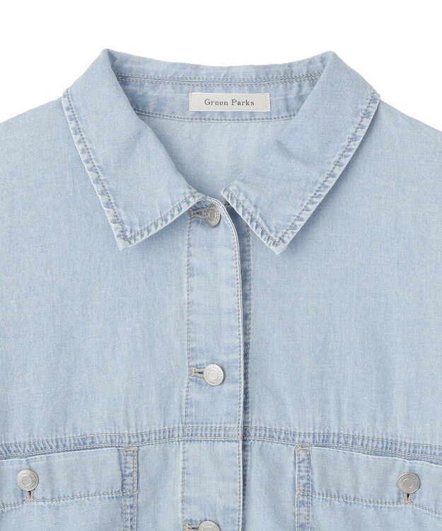 Green Parks シアーデニムシャツＧジャン Black