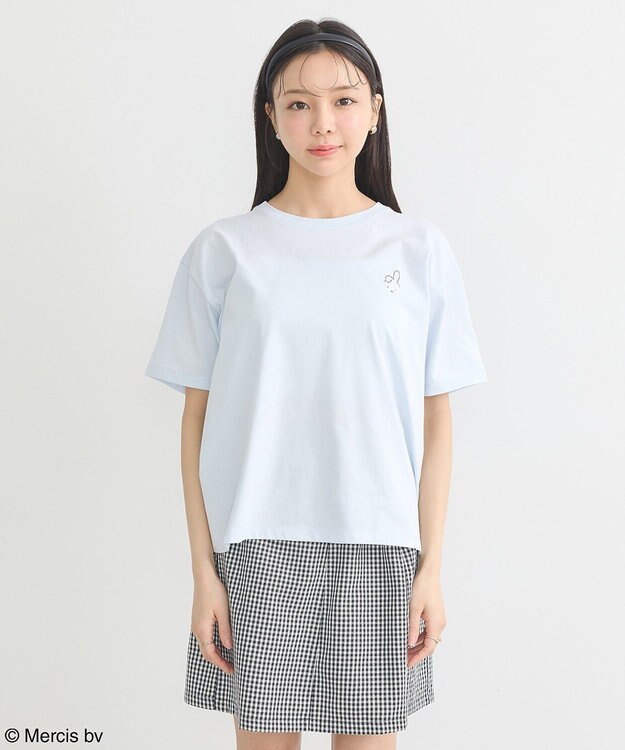earth music&ecology ｍｉｆｆｙ／ｅａｒｔｈ　ミッフィーフレンズレギュラーＴ Light Blue