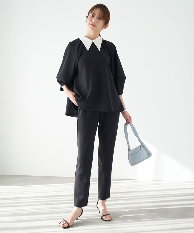 UNFILO BEAUTY MOVE 2WAYブラウス ブラック