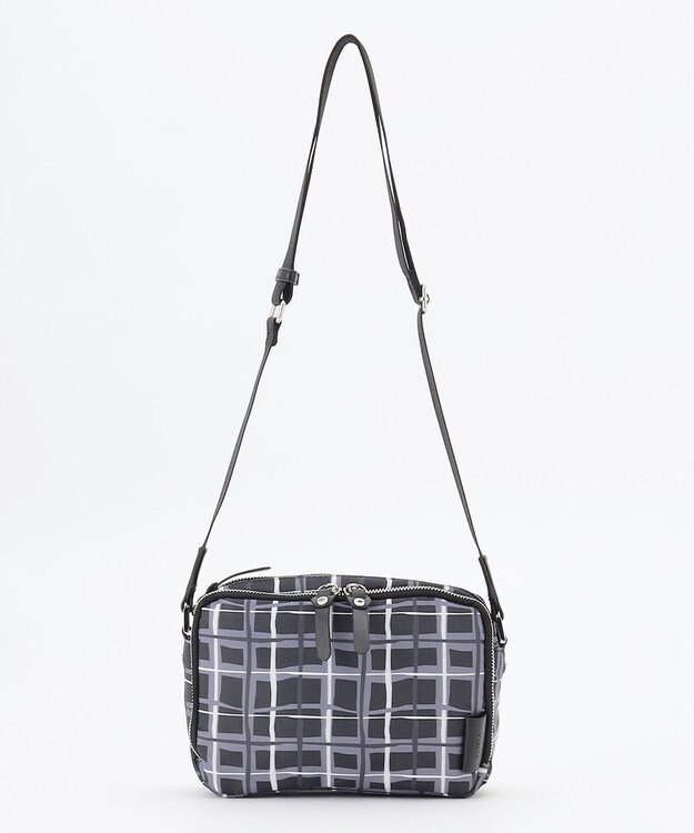 Y'SACCS ドローイングチェック ショルダーバッグ ブラック