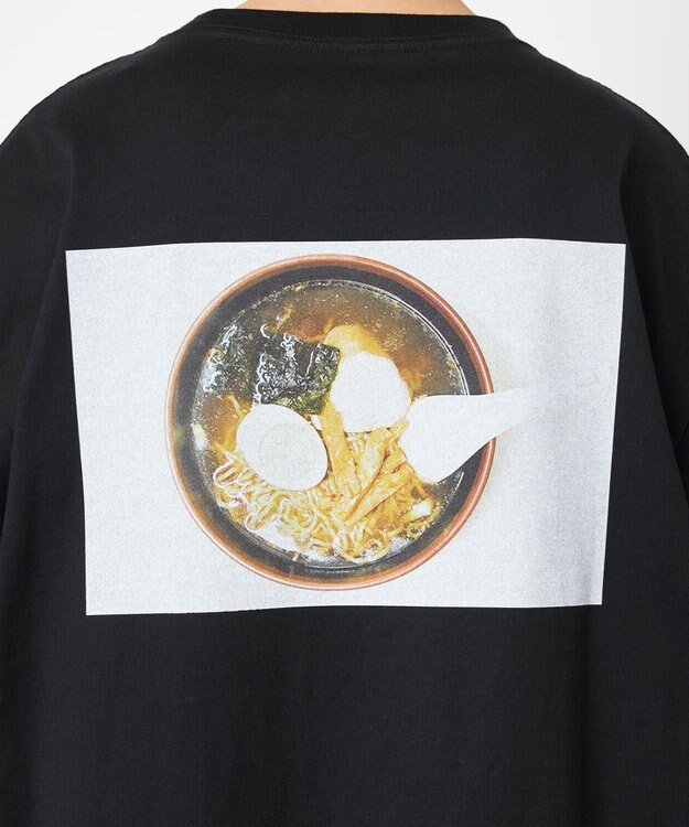 NAVE タブチ×NAVE プリント長袖Tシャツ ブラック系