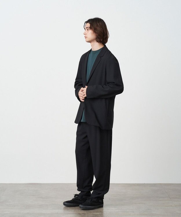 ATON WOOL OXFORD | テーラードジャケット - UNISEX BLACK