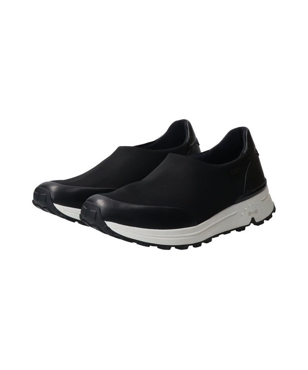 INTER-CHAUSSURES 【BUSSOLA】ストレッチスリッポンスニーカー ブラックコンビ