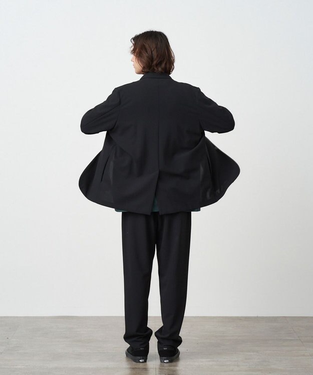 ATON WOOL OXFORD | テーラードジャケット - UNISEX BLACK