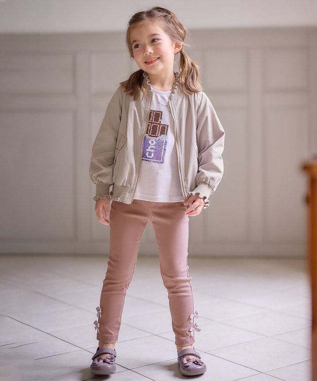 ANY KIDS ガーリー MA-1 ベージュ