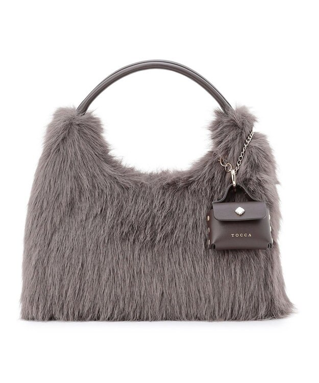 TOCCA WAFFLE FUR BAG 2WAYファーバッグ ベージュ系