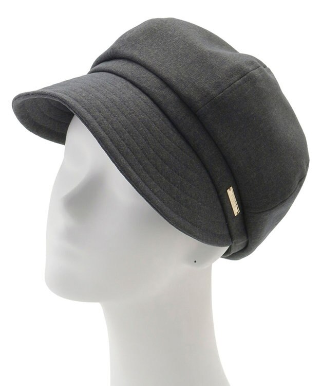 MOONBAT FURLA(フルラ) ワンポントプレート キャスケット／UV 手洗い可 日本製 サイズ調整 防菌防臭 ダークグレー