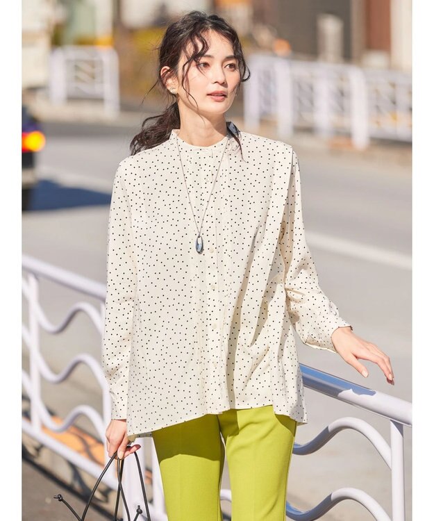 AMERICAN HOLIC サラックールタック使いブラウス Ivory