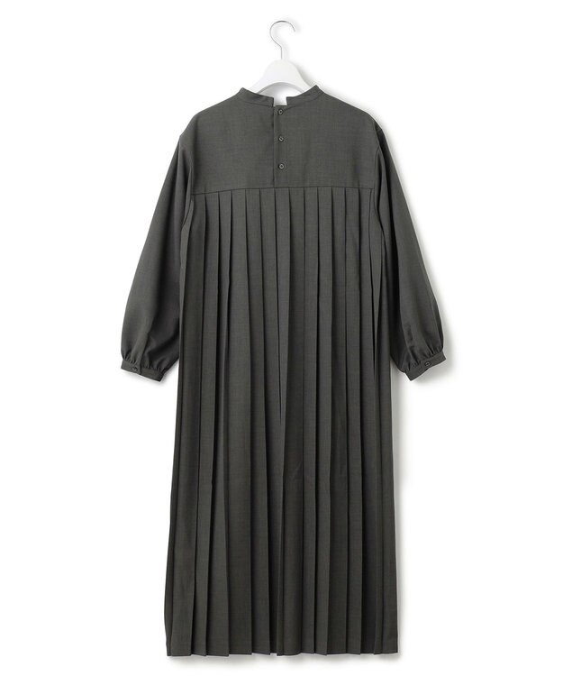 J.PRESS YORK STREET 【WOMEN】バックプリーツワンピース グレー系