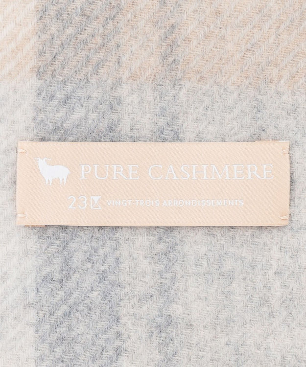 23区 【VERY掲載】カシミヤ チェック ストール ベージュ系