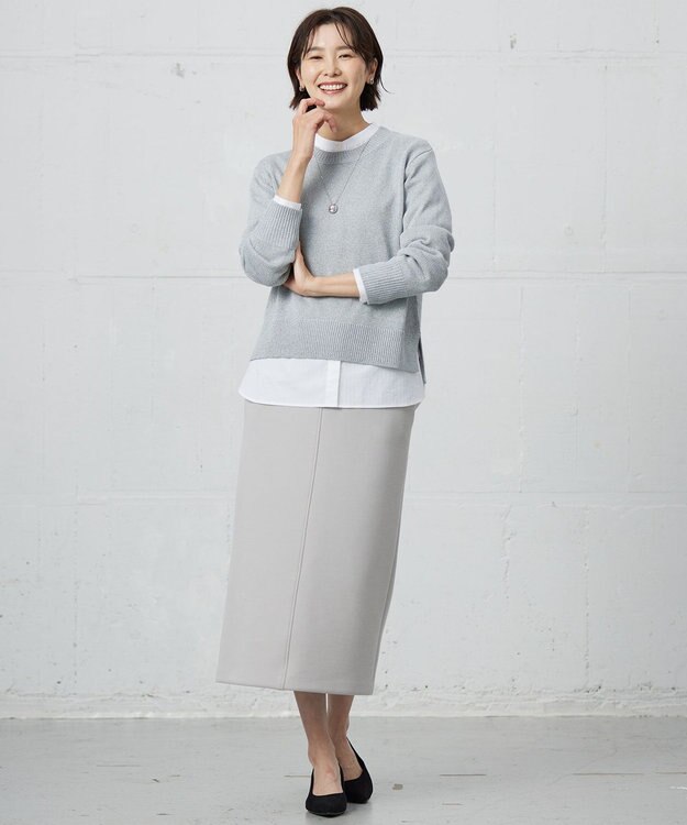 J.PRESS LADIES エッグパール ネックレス シルバー系