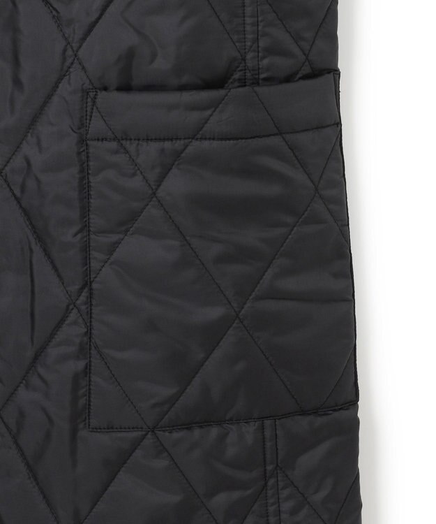 ICB 【洗える・リバーシブル着用可】T/Wツイルキルト リバーシブル パディング ジレ ライトグレー系