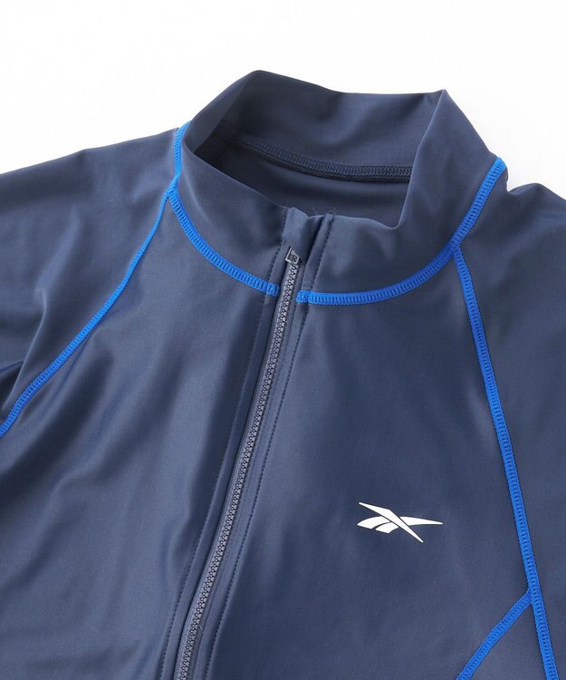 OP／FILA 【Reebok】大きいサイズ｜長袖フルZIPラッシュガード 180㎝ ネイビー