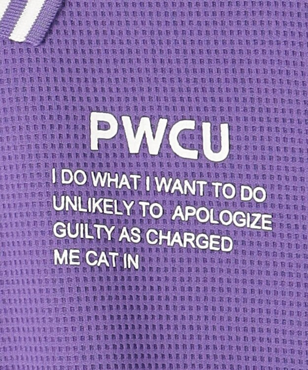 PW CIRCULUS 【WOMEN】ワッフルハーフジップポロ ゴルフウェア レディース パープル系