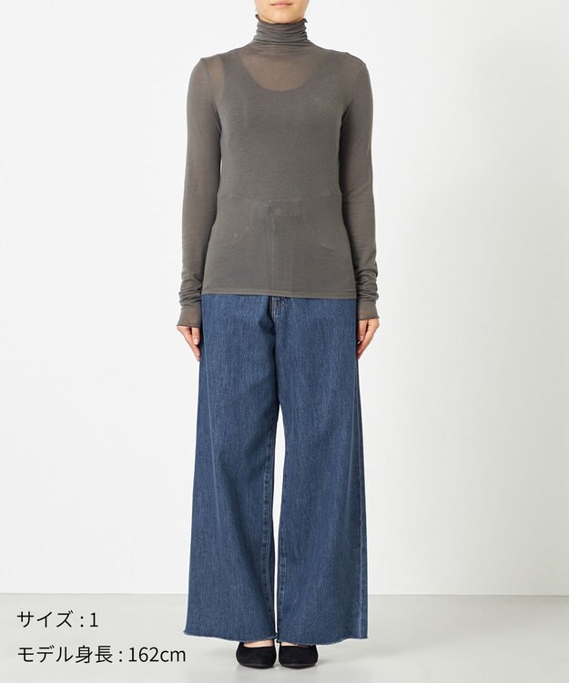 NAVE 【ReNAVE・洗える】シルク混シアータートル グレー系