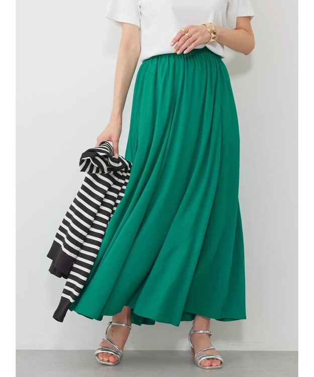 AMERICAN HOLIC サラックールギャザースカート Blue Green