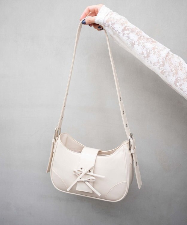 WEGO マルチWAYハーフムーンベルトバッグ オフホワイト