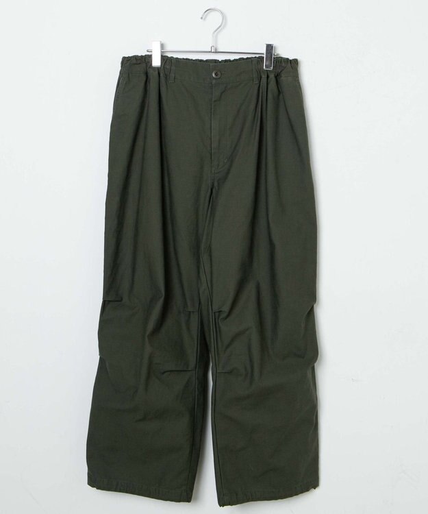 WEGO バックサテンワイドミリタリーパンツ カーキ